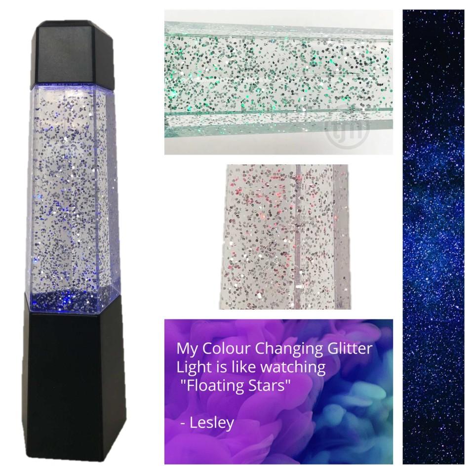 Colour Changing Glitter Lamp