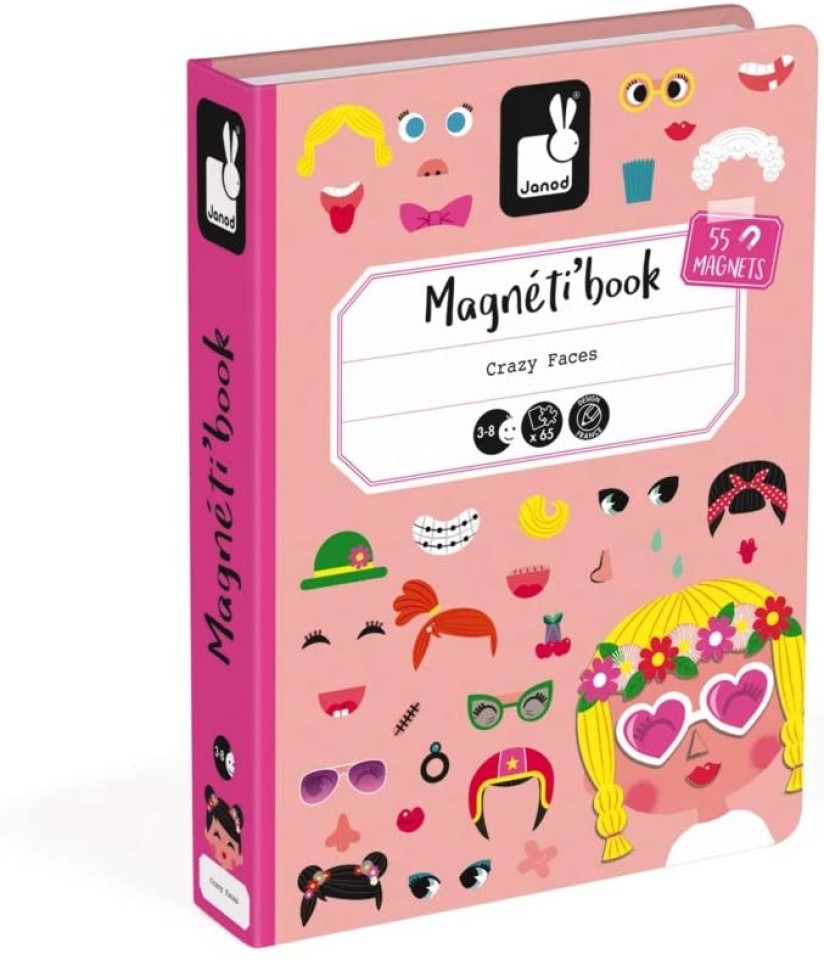 Girl's Crazy Face Magnetic Book