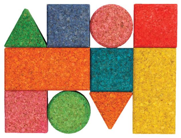 Cork Building Blocks Colourful