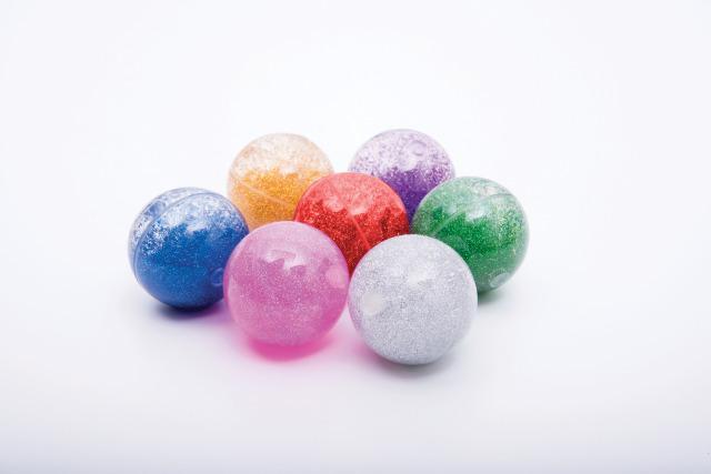 Rainbow Glitter Balls