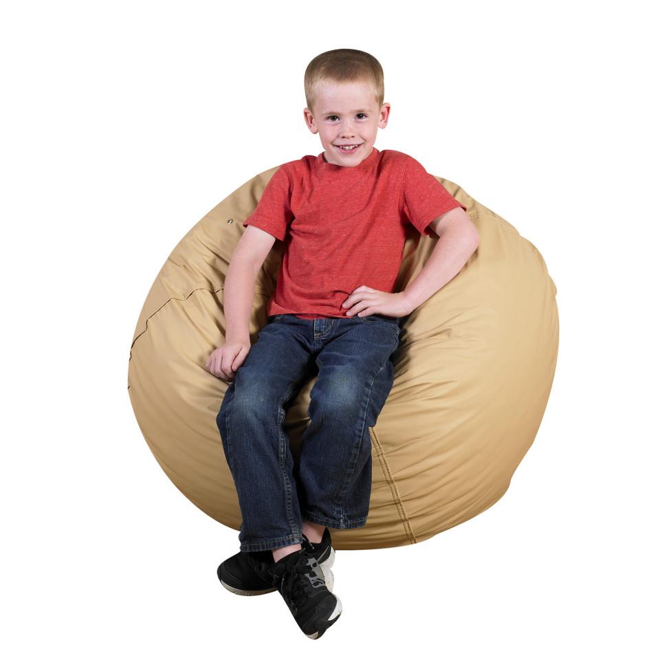 31" Foam-Filled Bean Bag Almond
