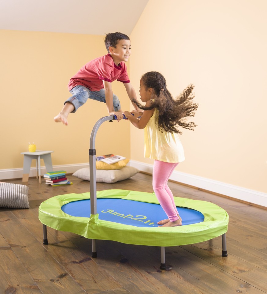 JUMP2iT® Adjustable Trampoline with Folding Handle