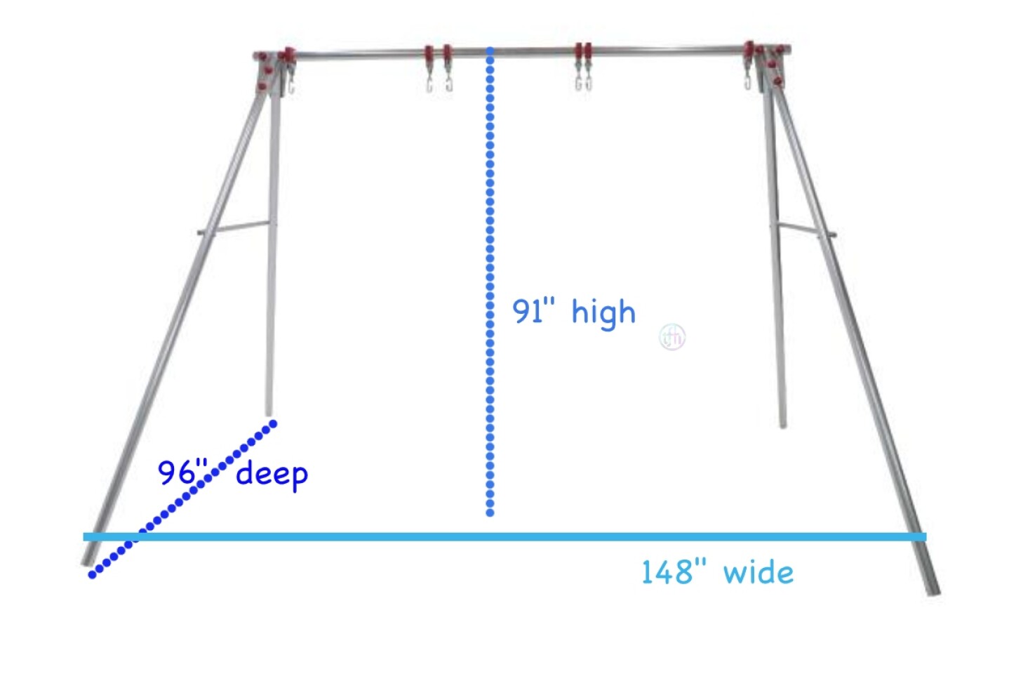 Mighty Swing Frames - Three Swings Wide