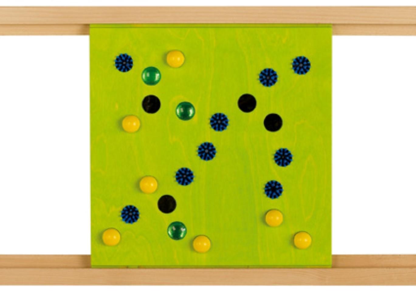Brushes, Balls, and Mirrors Sensory Wall Activity Panel