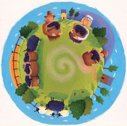 Baa Baa Black Sheep 6 Inch Projector Wheel - Baa Baa Black Sheep Scene