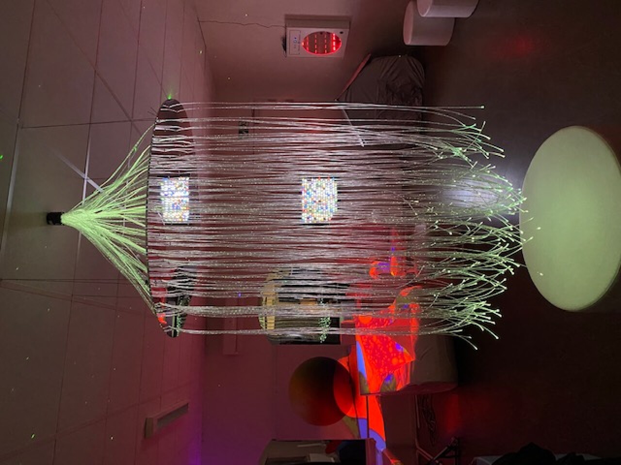 Spegelfäste rund fiberoptik
