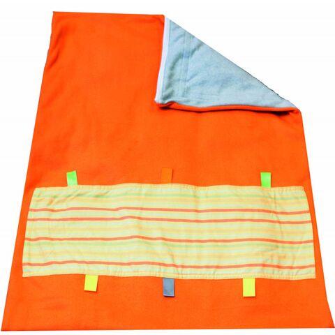 Soft Touch Weighted Blanket-Large Orange/Gray