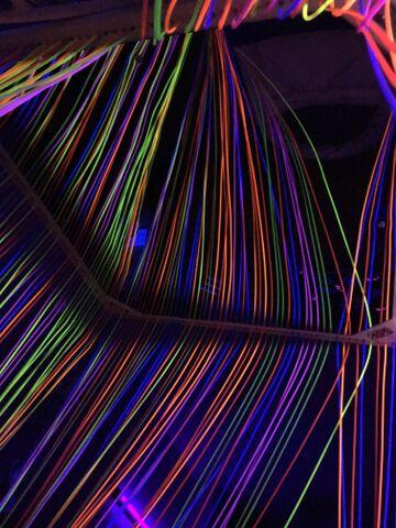Fibre Optic, UV Waterfall, Ceiling Suspended