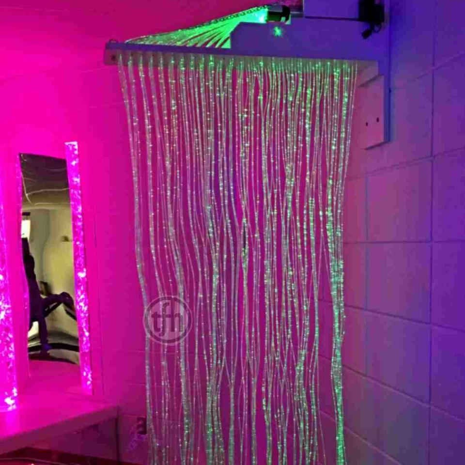 Fibre Optic Curtain, Rainbow Sparkle, wall mount