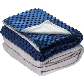 18lb. Weighted Blanket & Minky Dot Cover