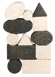 Cork Building Blocks in B&W