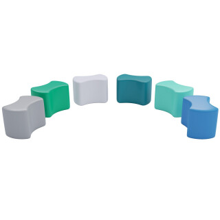 SoftZone 6-Piece Modular Stool Set - Drop Ship