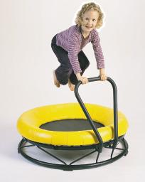 Padded Indoor Trampoline with Handlebar