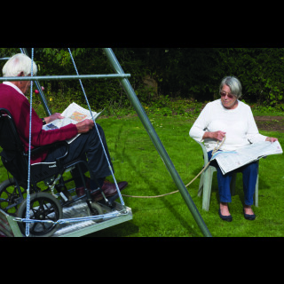 Wheelchair Platform Swing with Frame