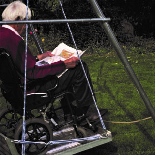 Wheelchair Platform Swing with Frame