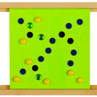 Brushes, Balls, and Mirrors Sensory Wall Activity Panel