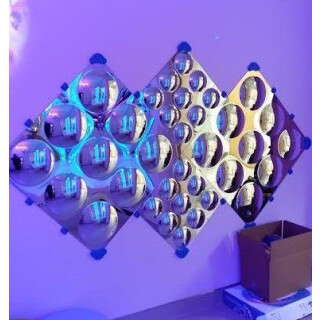 Mirror, Extra Large Diamonds, Bubble Wall