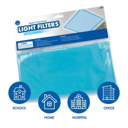 Square Fluorescent Light Filters-Tranquil Blue