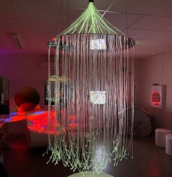 Spegelfäste rund fiberoptik