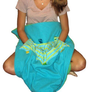 Soft Touch Weighted Blanket-Large Blue/Green Style: With Pocket