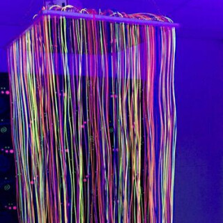 Fibre Optic, UV Waterfall, Ceiling Suspended