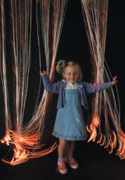 Fibre Optic Curtain, Rainbow Sparkle, wall mount