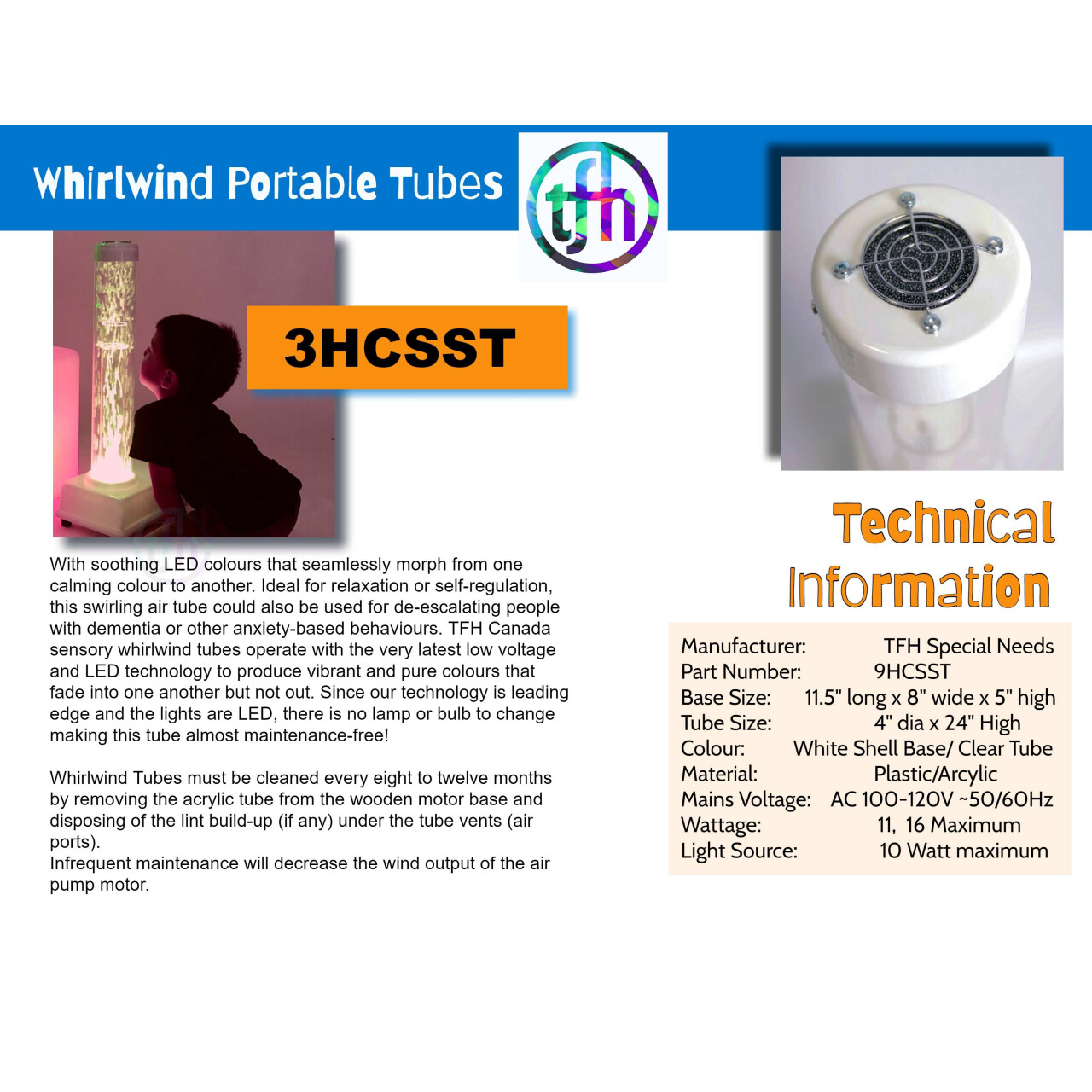 Tabletop Hurricane Tube - Switch Adapted