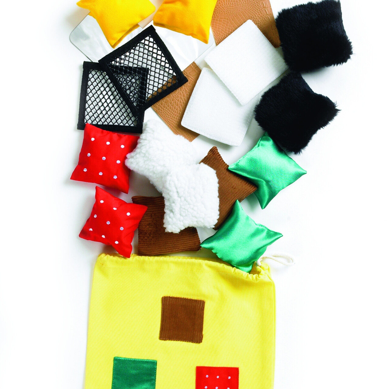 Tactile Play Bag - 20 Soft Squares - Tactile Development